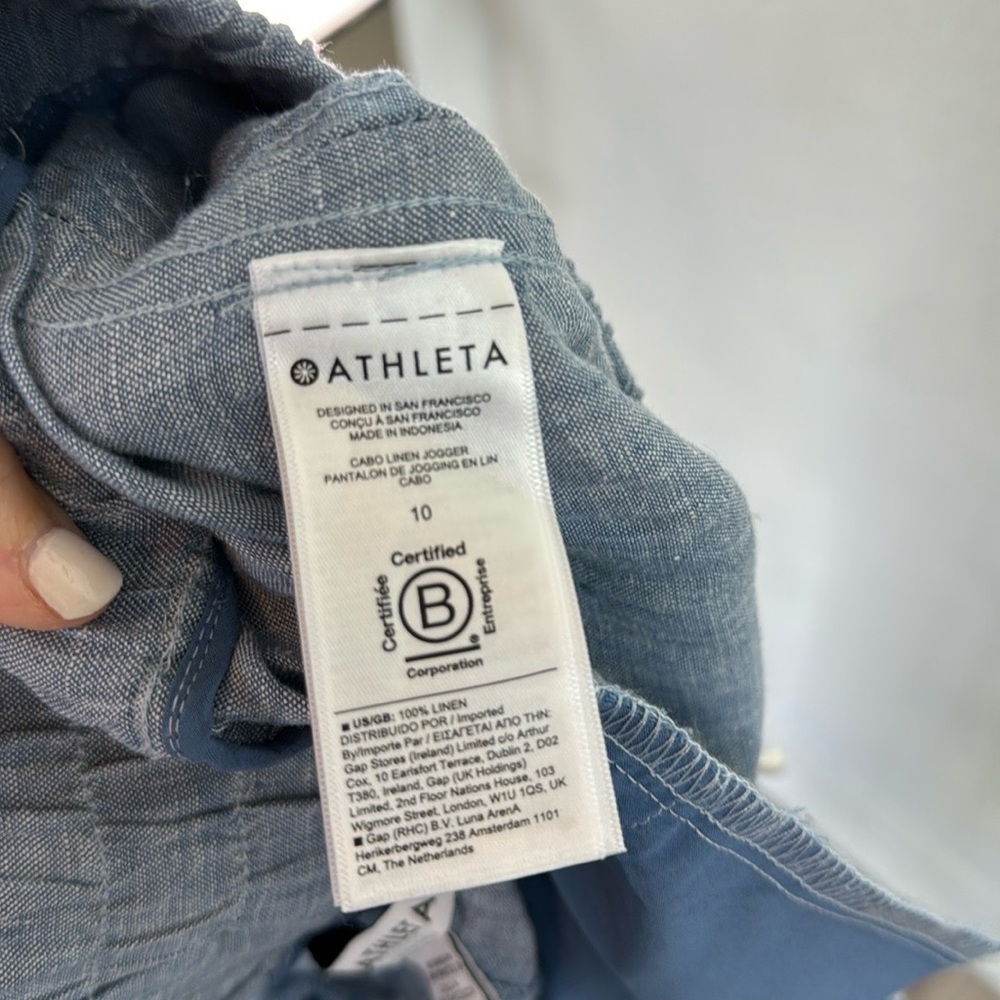 Athleta Cabo Linen Jogger Pant 10 - Picture 9 of 9